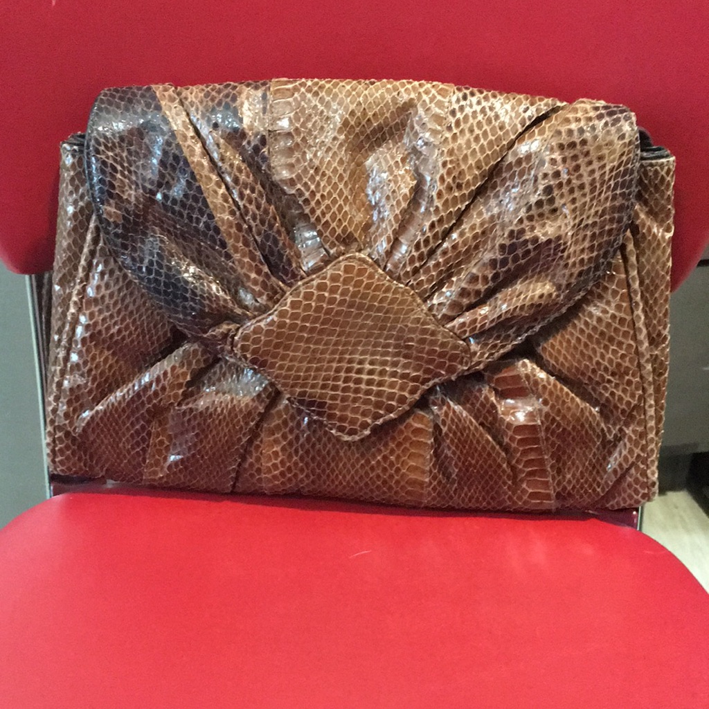 Andre Cellini CrossbodyClutch Vintage Genuine Snakeskin